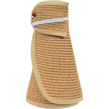 Women's Wide Brim Roll-up Straw Sun Hat Sun Visor