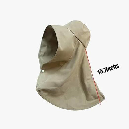Women's Wide Brim Shawl Sun Hat with Neck Cover