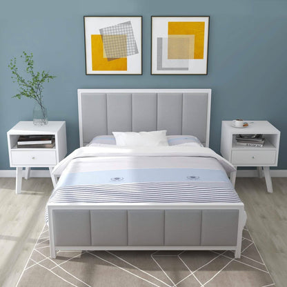 Wood Nightstand with Drawer