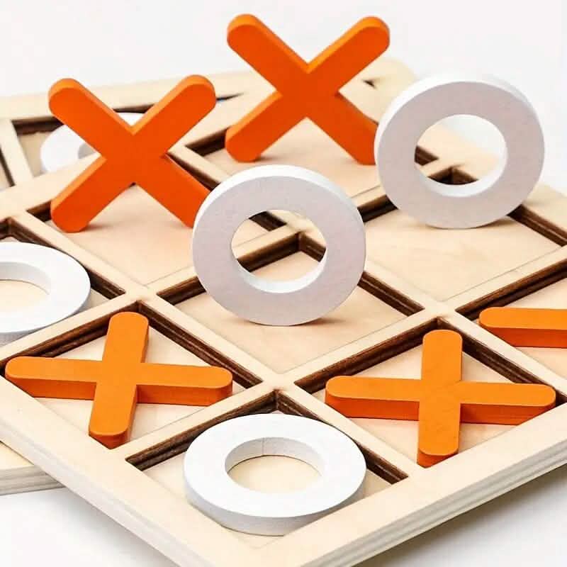Wood Tic-Tac Toe XOXO Board Game