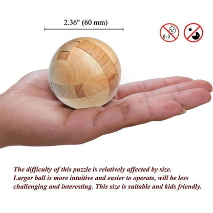 Wooden Puzzle Magic Ball Brain Teasers Toy Intelligence Game