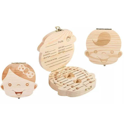 Wooden Storage Keepsake Box For Baby Teeth