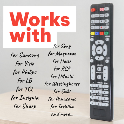 Anderic RR1DTV Universal Smart TV Remote Control with Backlight and Quick Programming for All Brands