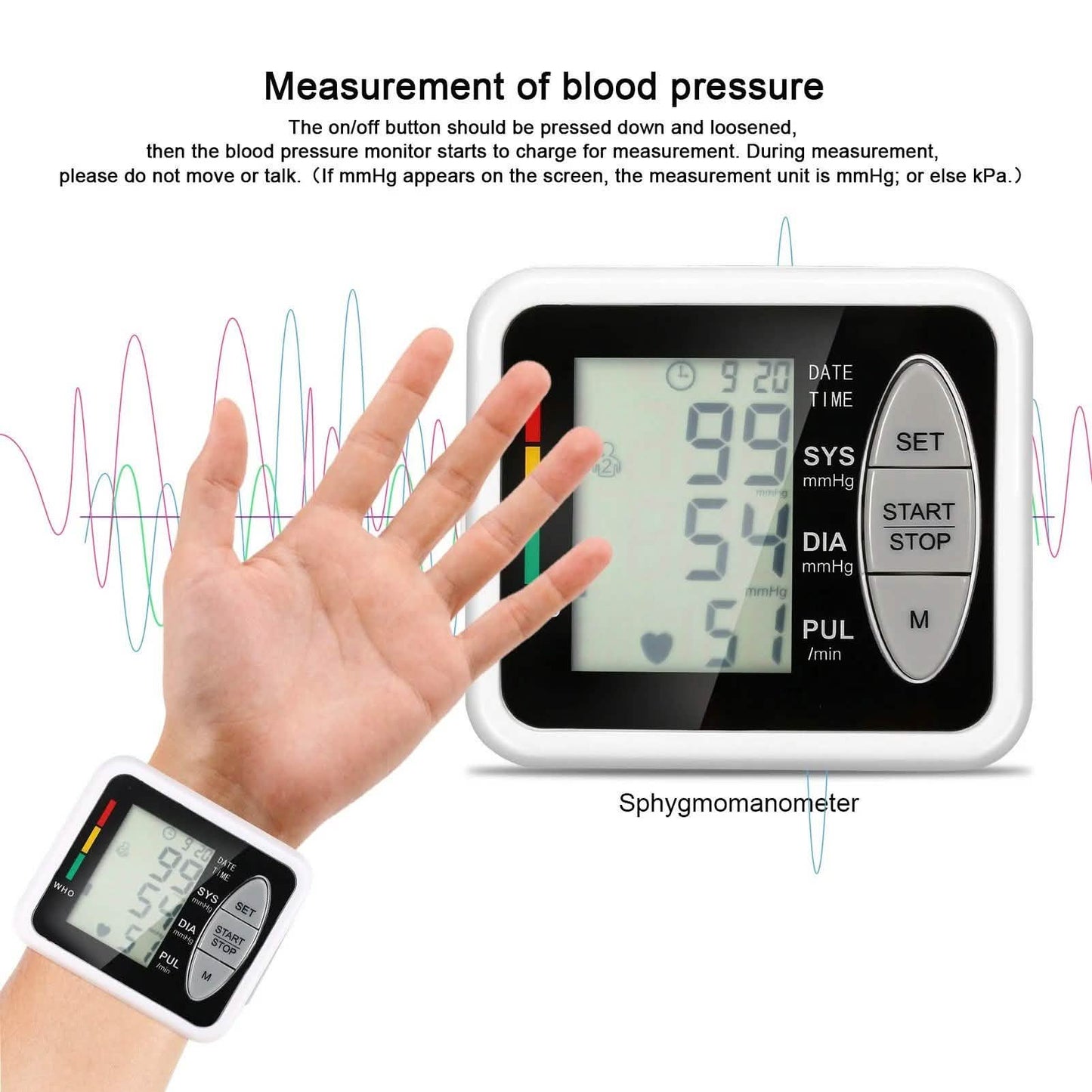 Wrist Electronic Sphygmomanometer Intelligent Electronic Blood Pressure Monitor