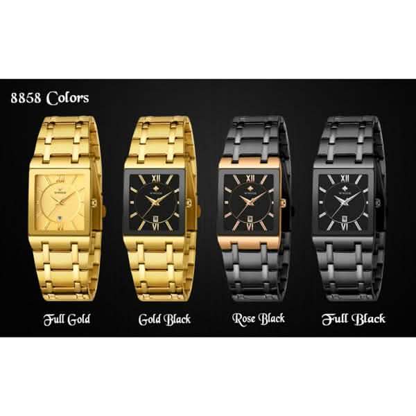 WWOOR Luxus Men Fashion Square Date Watch