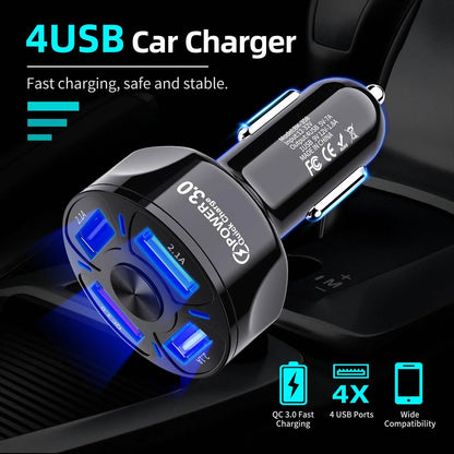 XIA LED 4 Port Rapid Car Charger