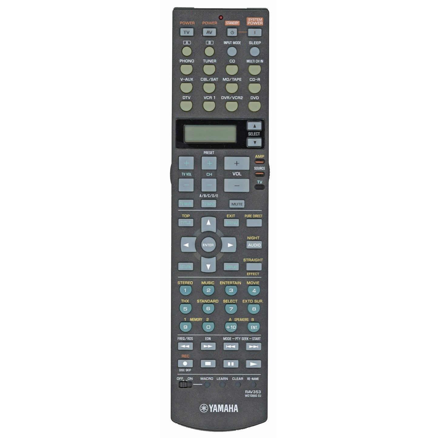 Yamaha RAV353 Receiver Remote Control