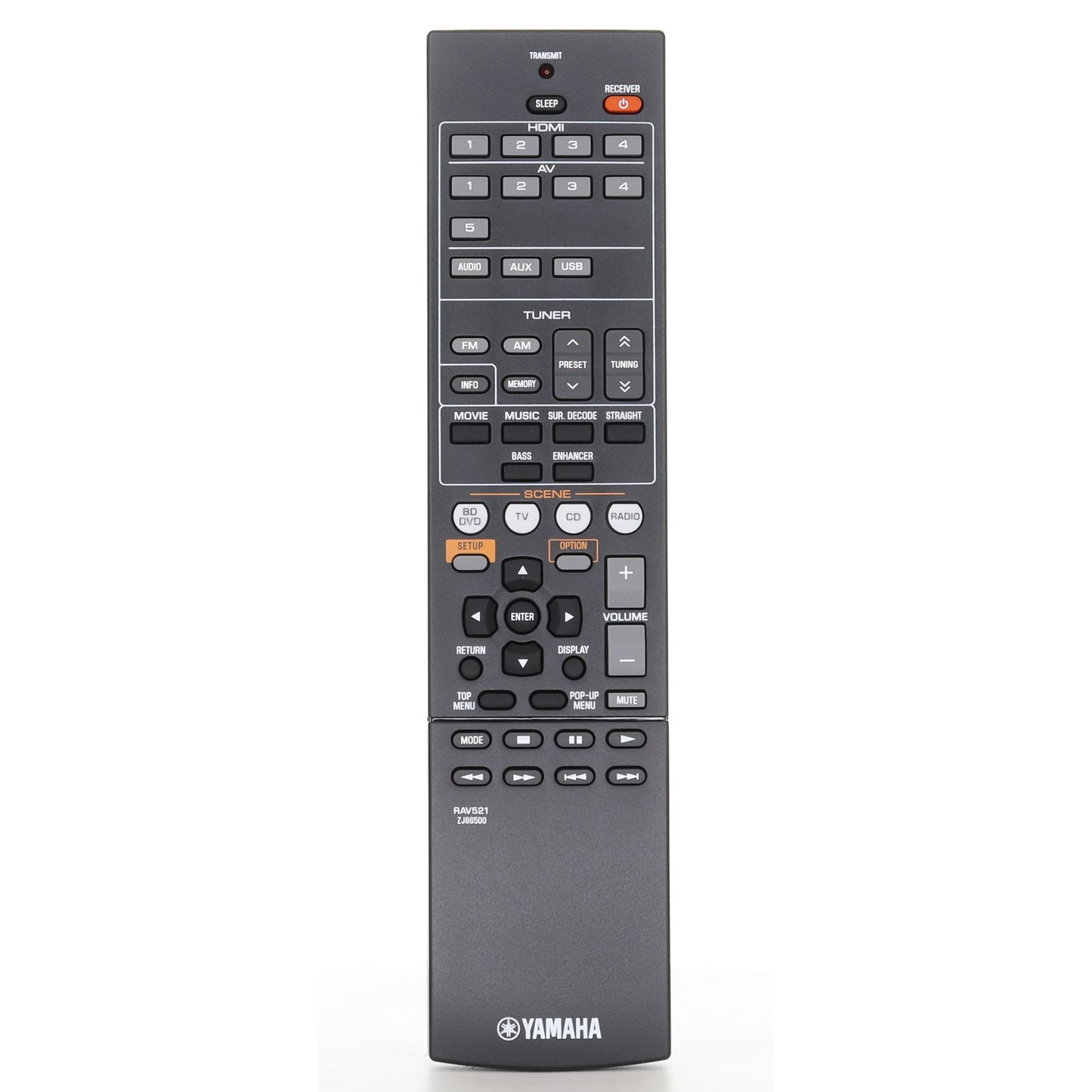Yamaha RAV521 AV Receiver Remote Control - ZJ665000