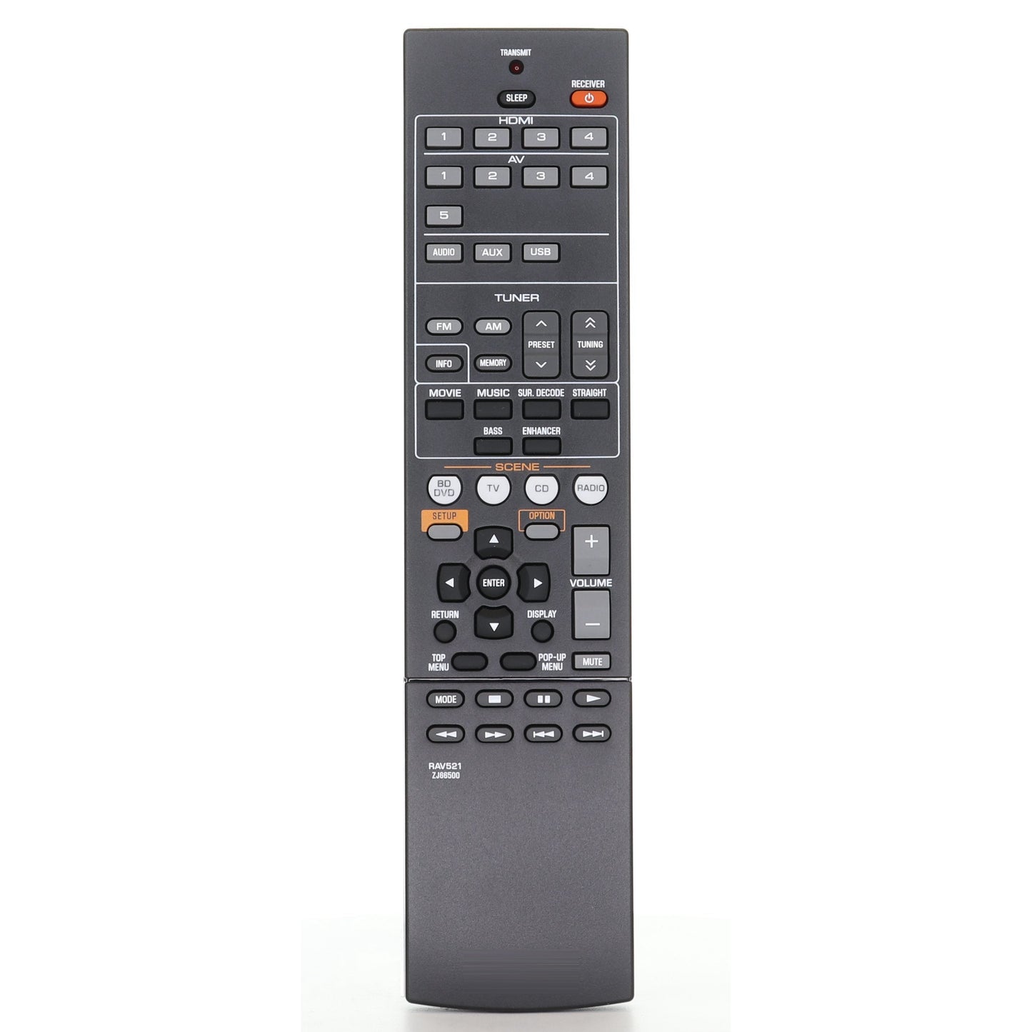 Yamaha RAV521 AV Receiver Remote Control - ZJ665000