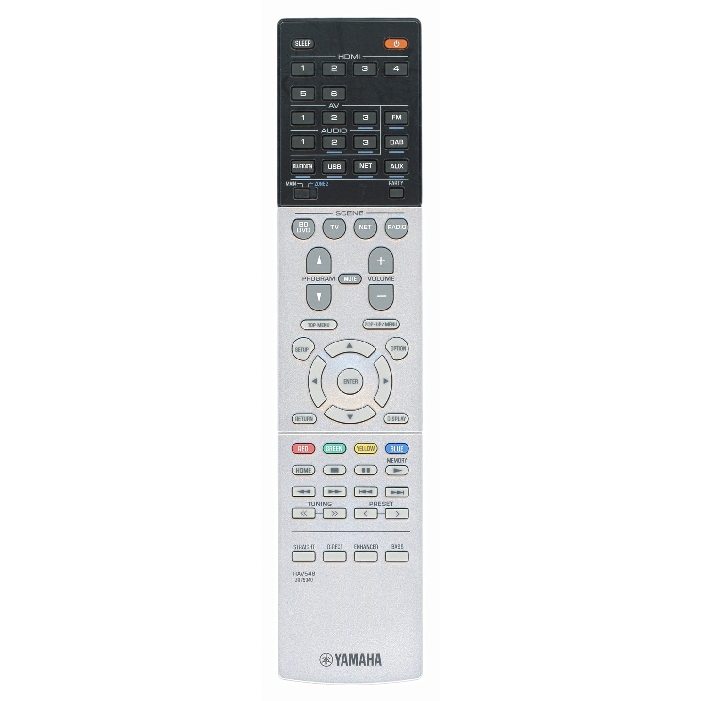 Yamaha RAV548 A/V Receiver Remote Control - ZR759400