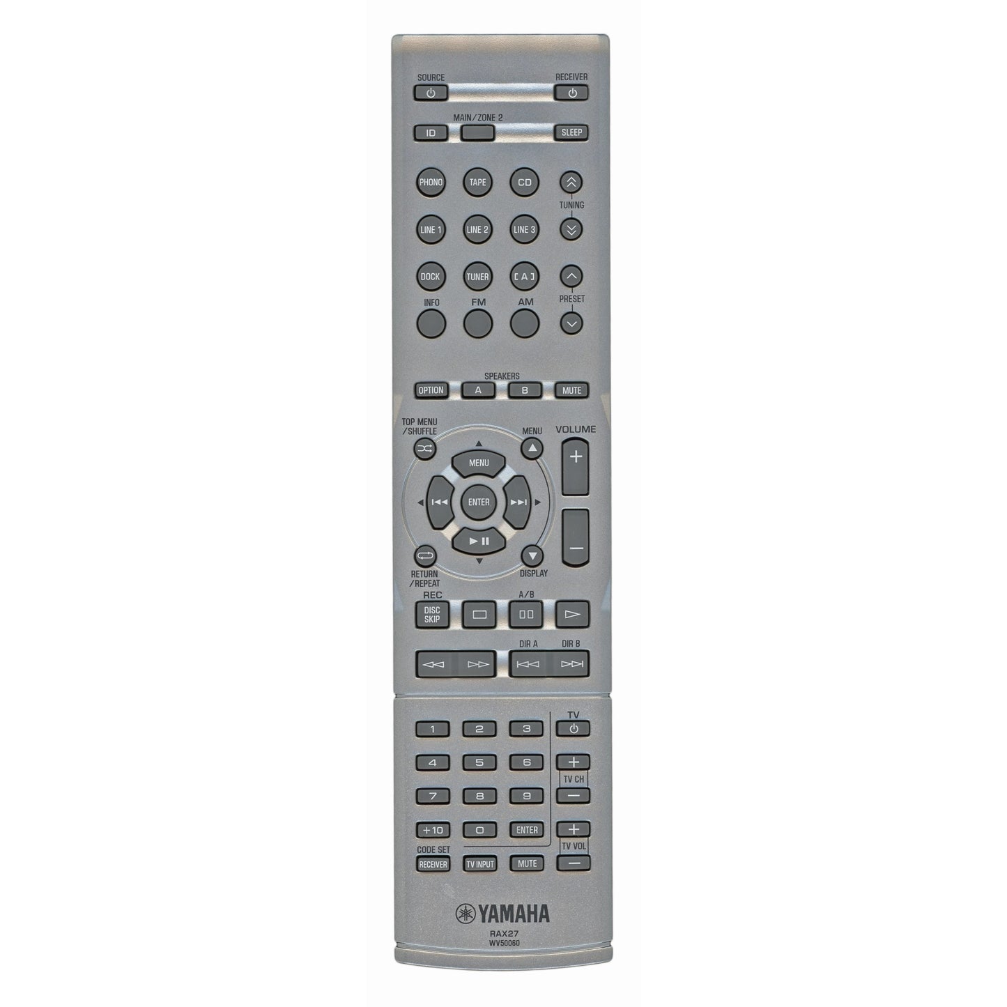 Yamaha RAX27 Natural Sound Stereo Receiver A/V Remote Control - WV500600