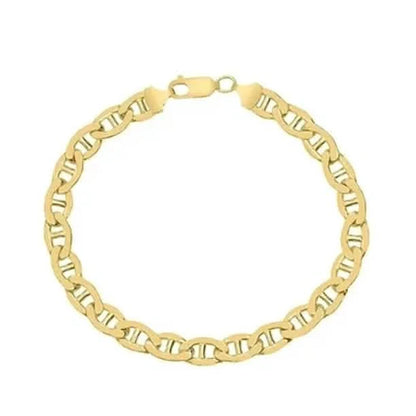 Yellow Gold Cuban, Mariner, Figaro, or Rope Bracelet Gold Filled High Polish Finish