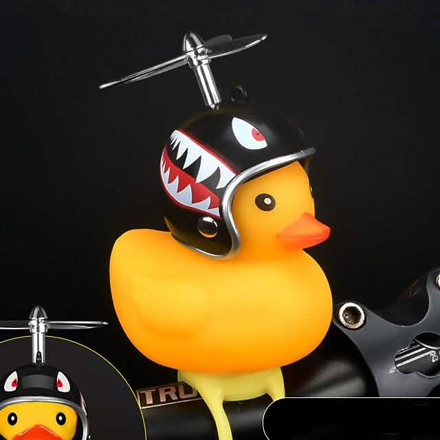 Yellow Little Duck Shape Bike Bell Bike Horn and Front Light
