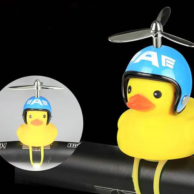 Yellow Little Duck Shape Bike Bell Bike Horn and Front Light