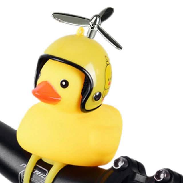 Yellow Little Duck Shape Bike Bell Bike Horn and Front Light