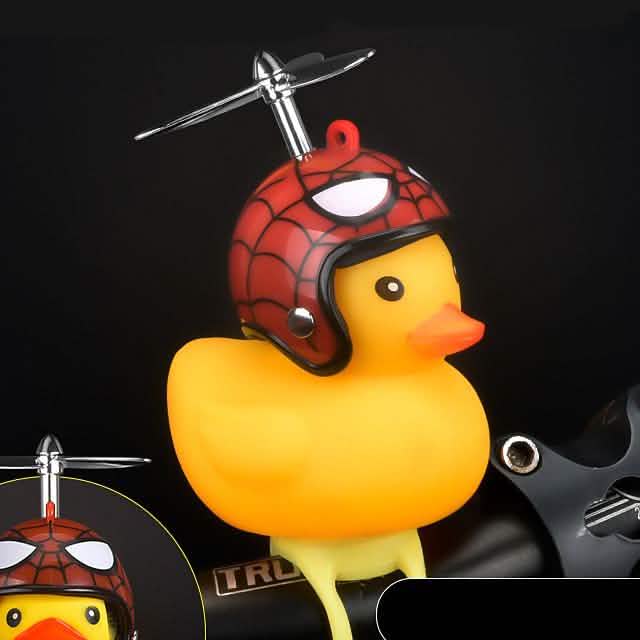 Yellow Little Duck Shape Bike Bell Bike Horn and Front Light