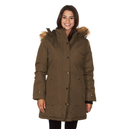 Yoki Women's Mid Length Hooded Puffy Coat