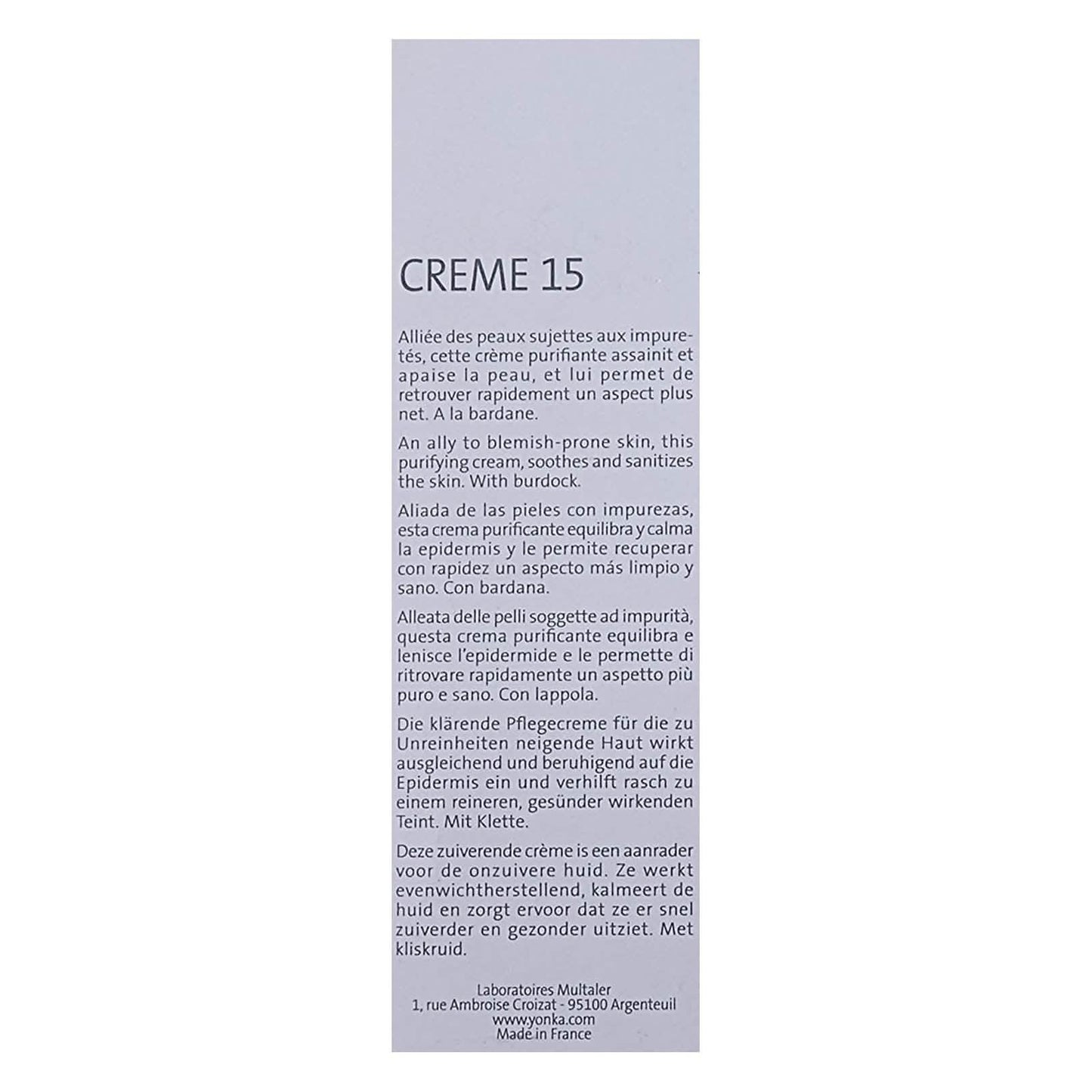 Yon-Ka Creme 15 Purifying & Soothing
