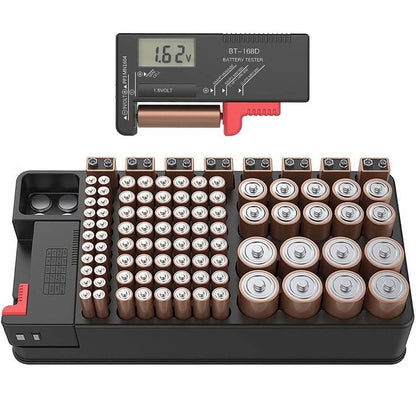 Zerodark Battery Organizer with Detachable Battery Tester