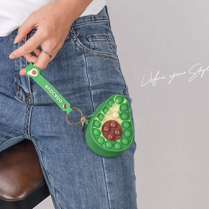 Zippered Pouch with Fidget Bubble Poppers and Bristles