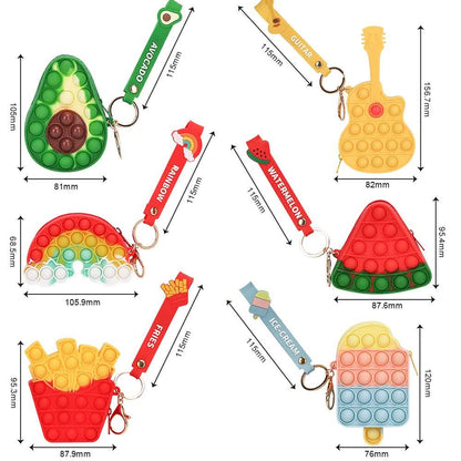 Zippered Pouch with Fidget Bubble Poppers and Bristles