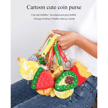 Zippered Pouch with Fidget Bubble Poppers and Bristles