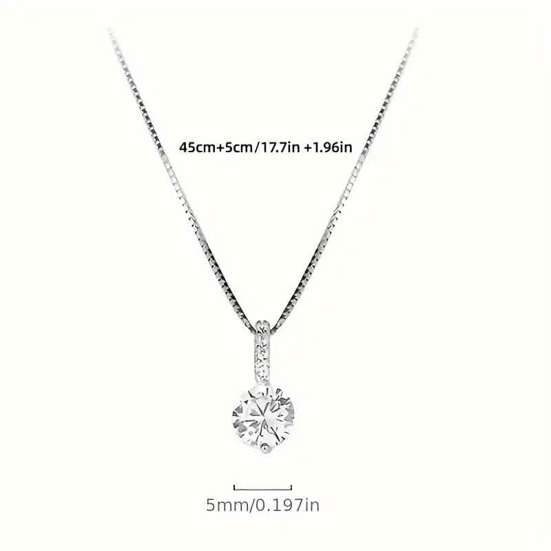 Zirconia Water Drop Pendant Clavicle Chain Necklace