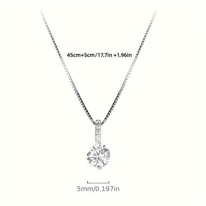 Zirconia Water Drop Pendant Clavicle Chain Necklace